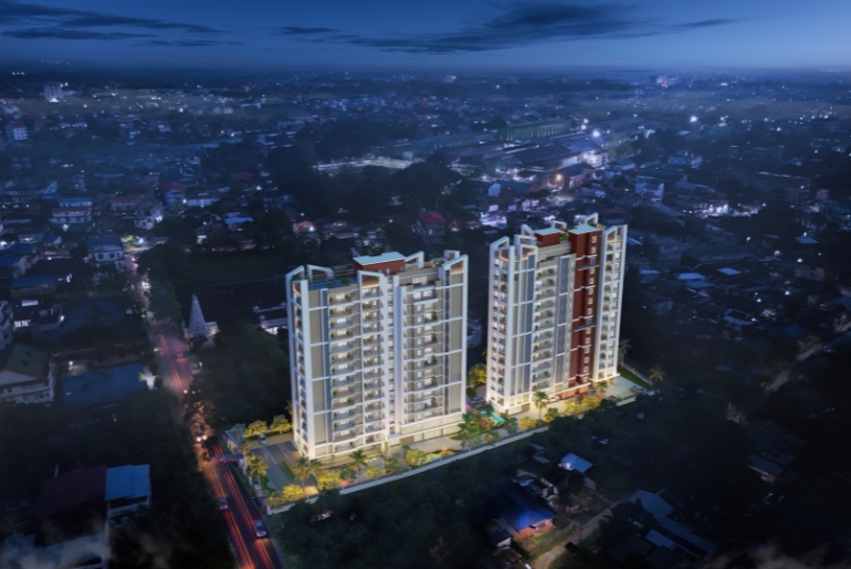 SUBHAM KISHORI HEIGHTS Birds eye night view